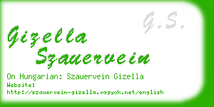 gizella szauervein business card